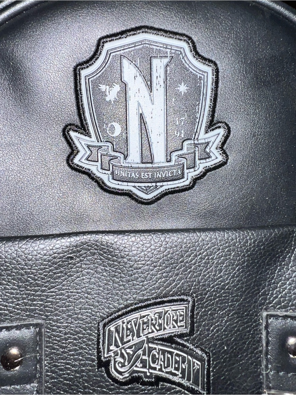 Wednesday Addams Nevermore Mini Backpack. Great for Halloween! - Picture 4 of 7